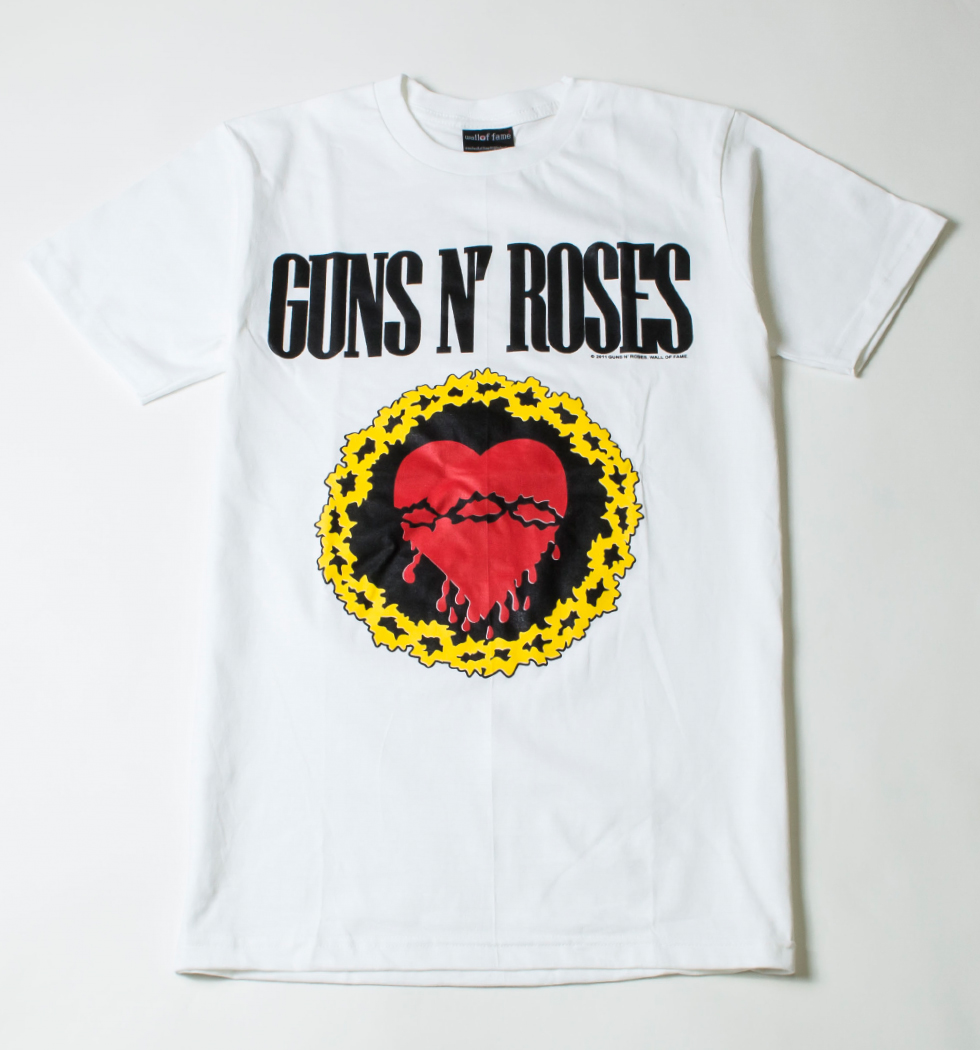 ロックｔシャツ Guns N Roses ガンズ アンド ローゼズ ハート Wft 0494 アパレルの卸 仕入れならbkkアリババ