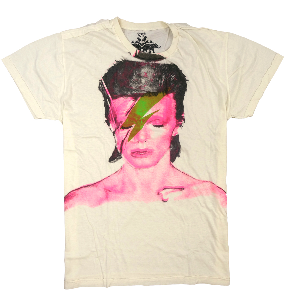 裏生地デザイン ロックTシャツ David Bowie デヴィッド ボウイ wrk-0003