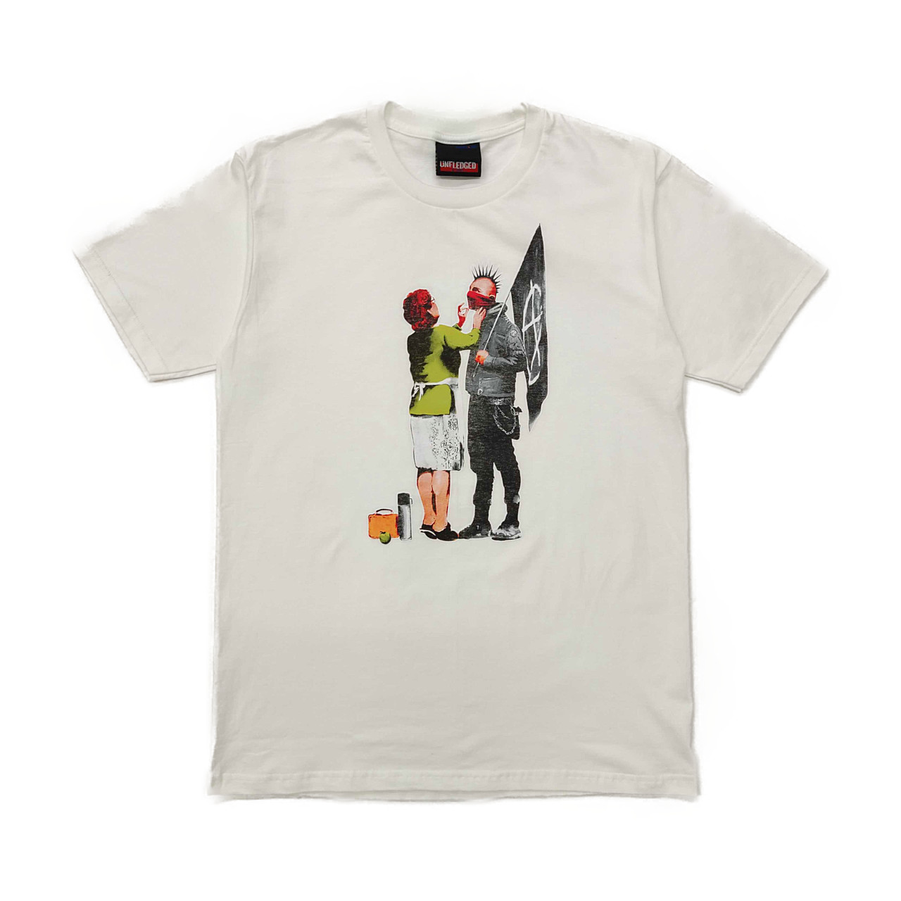 デザインTシャツ モヒカン バンクシー メンズ/レディース/半袖/おもしろ/おしゃれ udt-0065 (unf-)