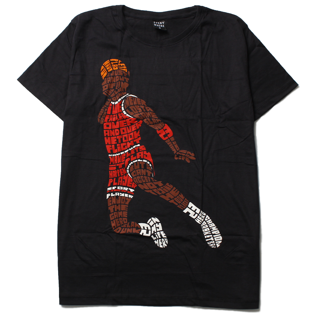 クルーネック プリントTシャツ basketball バスケットボール mao-0059